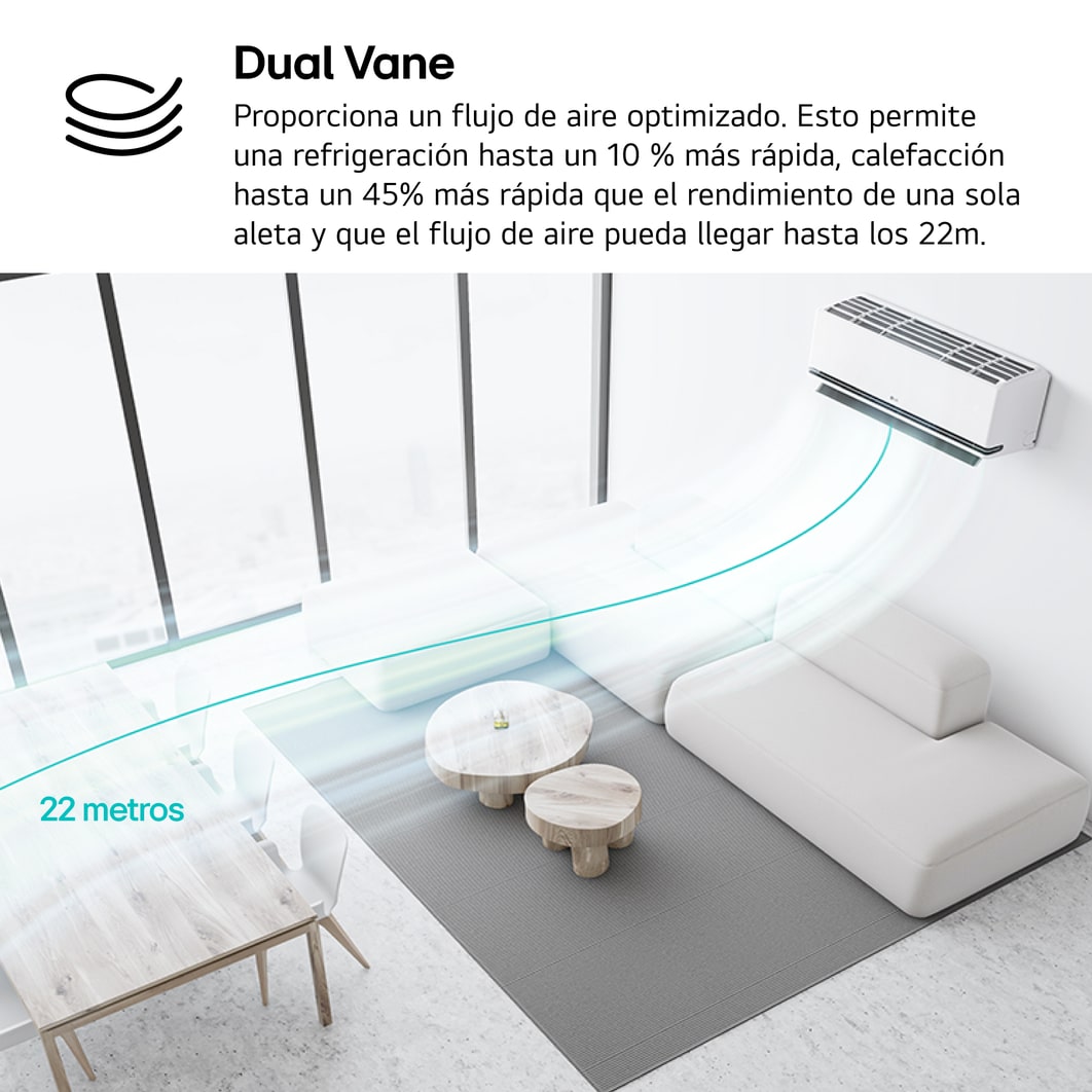 LG DualCool® 2X1 9+12M: Aire Acondicionado A+++/A++, Control Consumo Futuro, WIFI, 2X1MAGNA912.SET